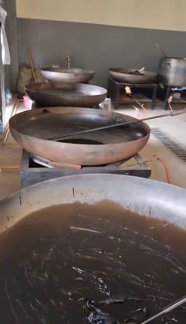 Processing pans at our facility